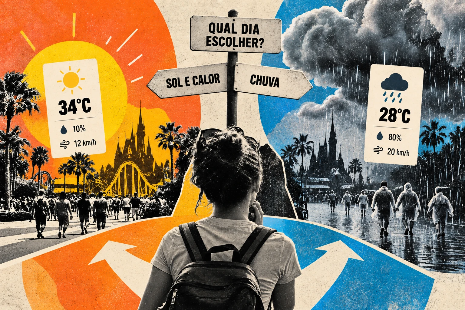 Quanto o clima pode mudar um dia de parque?